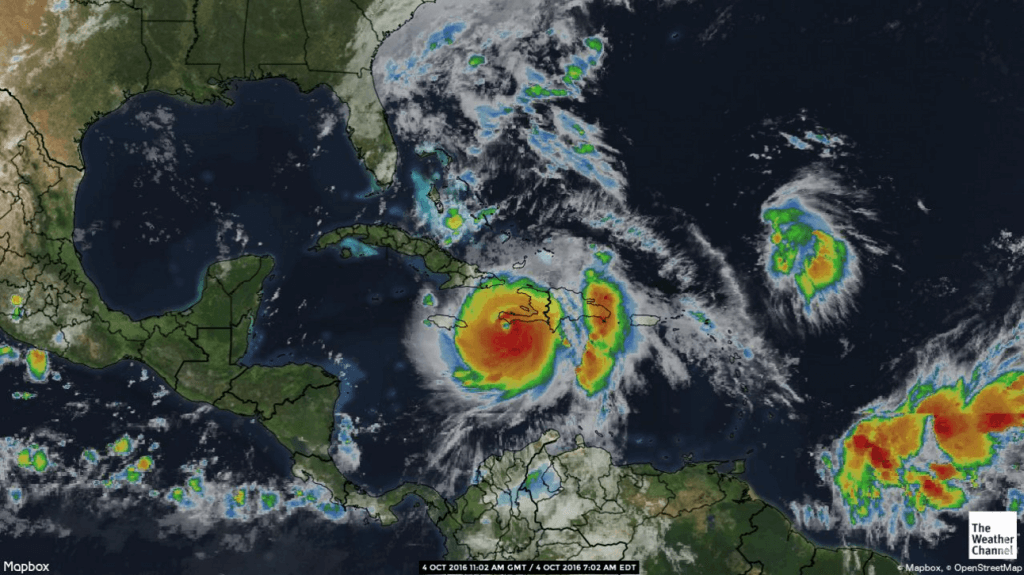 Orkanen Matthew over Haiti